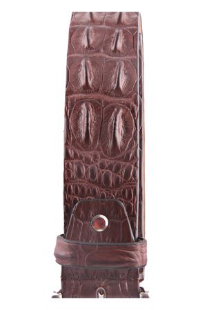 Crocodile brown leather belt Da Costanzo | CROCODILE BIGMARRONE